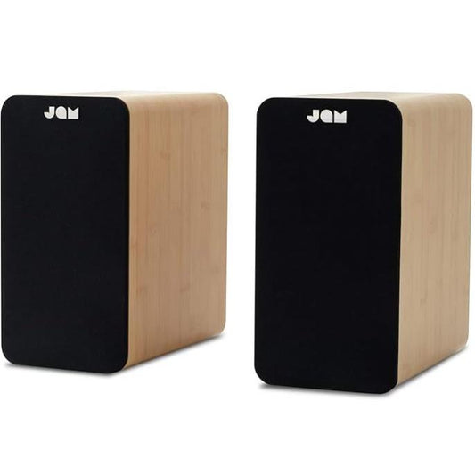 Jam Bluetooth Bookshelf Speakers (Wood)