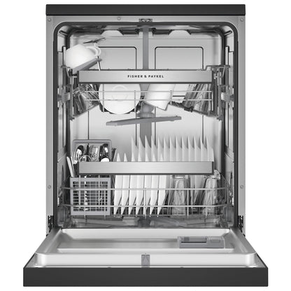 Fisher & Paykel DW60FC1B2 15-Place Setting Freestanding Dishwasher (Black Stainless Steel)