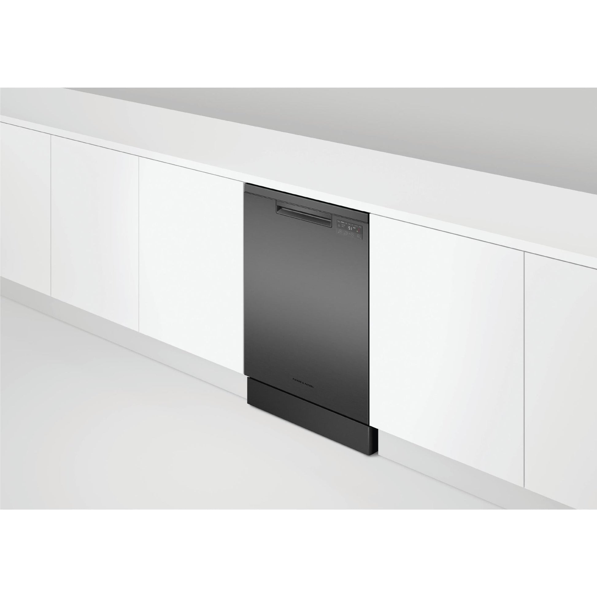 Fisher & Paykel DW60FC1B2 15-Place Setting Freestanding Dishwasher (Black Stainless Steel)