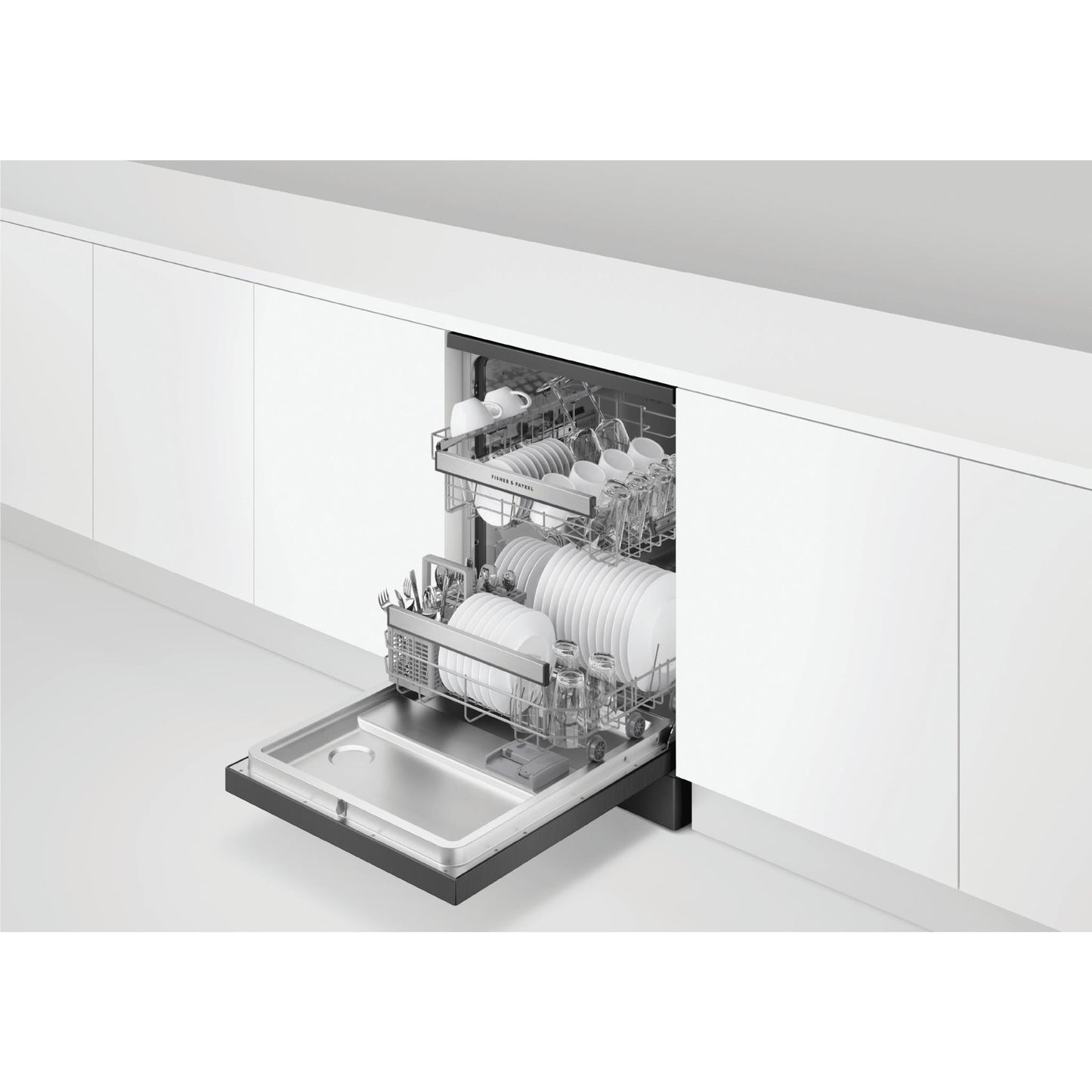 Fisher & Paykel DW60FC1B2 15-Place Setting Freestanding Dishwasher (Black Stainless Steel)