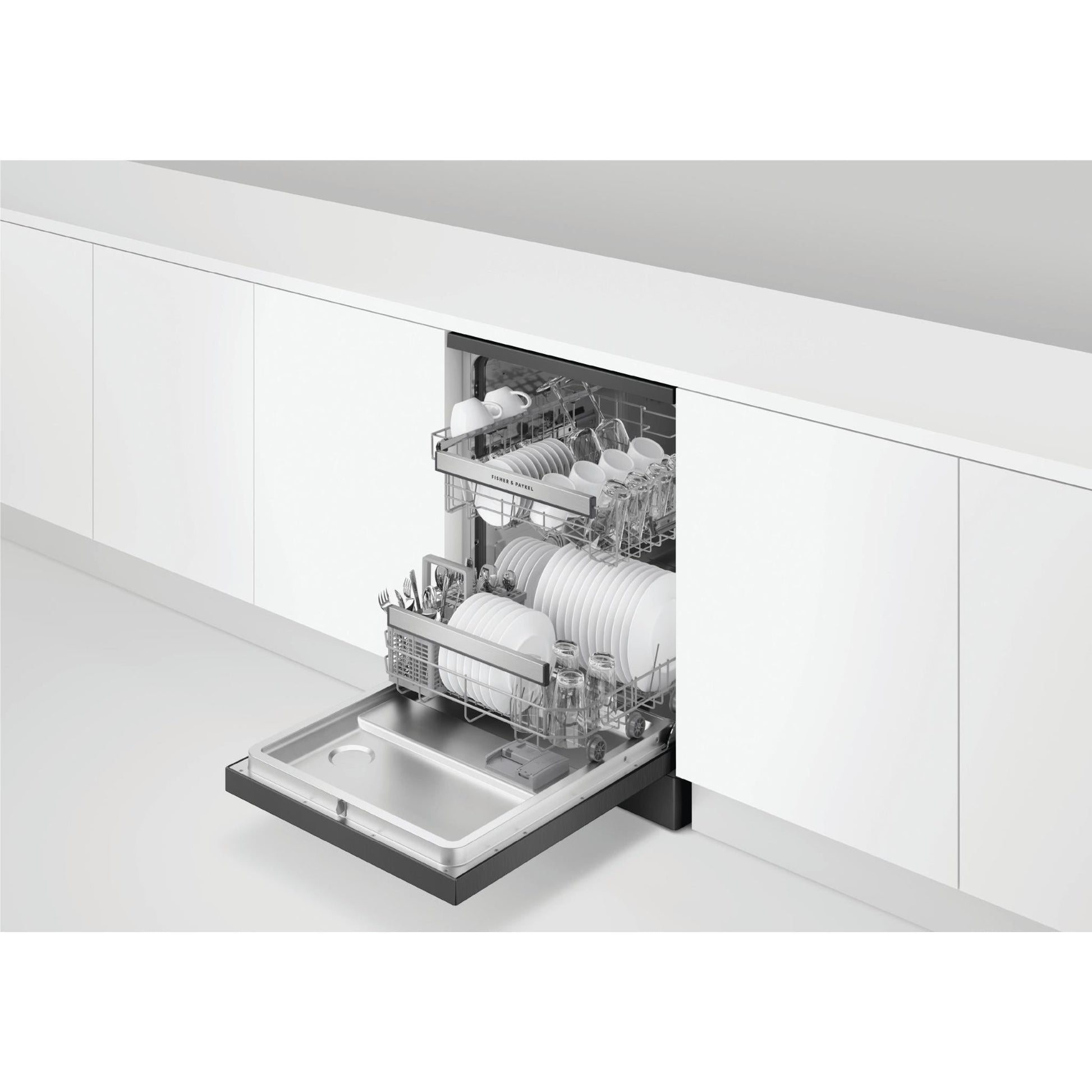 Fisher & Paykel DW60FC1B2 15-Place Setting Freestanding Dishwasher (Black Stainless Steel)