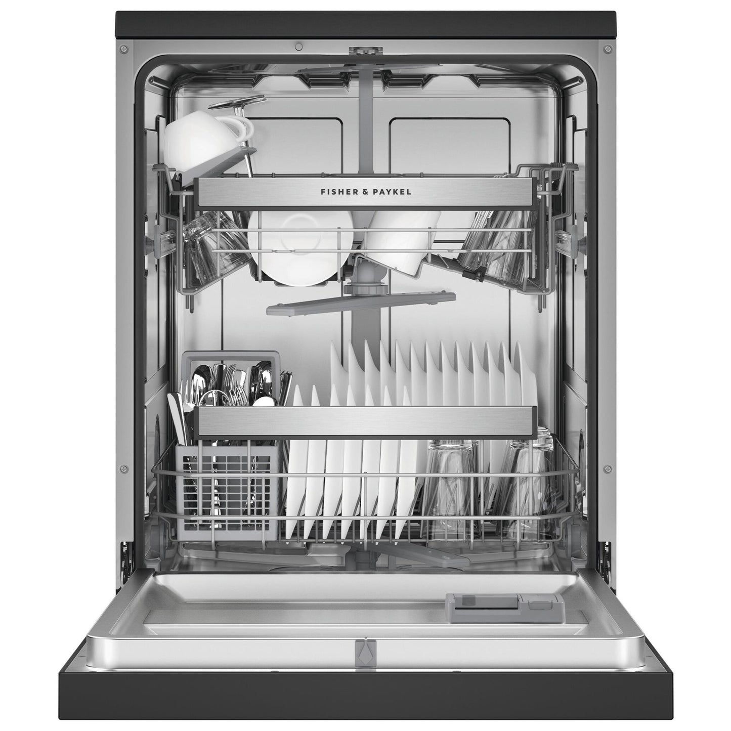 Fisher & Paykel DW60FC2B2 15-Place Setting Freestanding Dishwasher (Black Stainless Steel)
