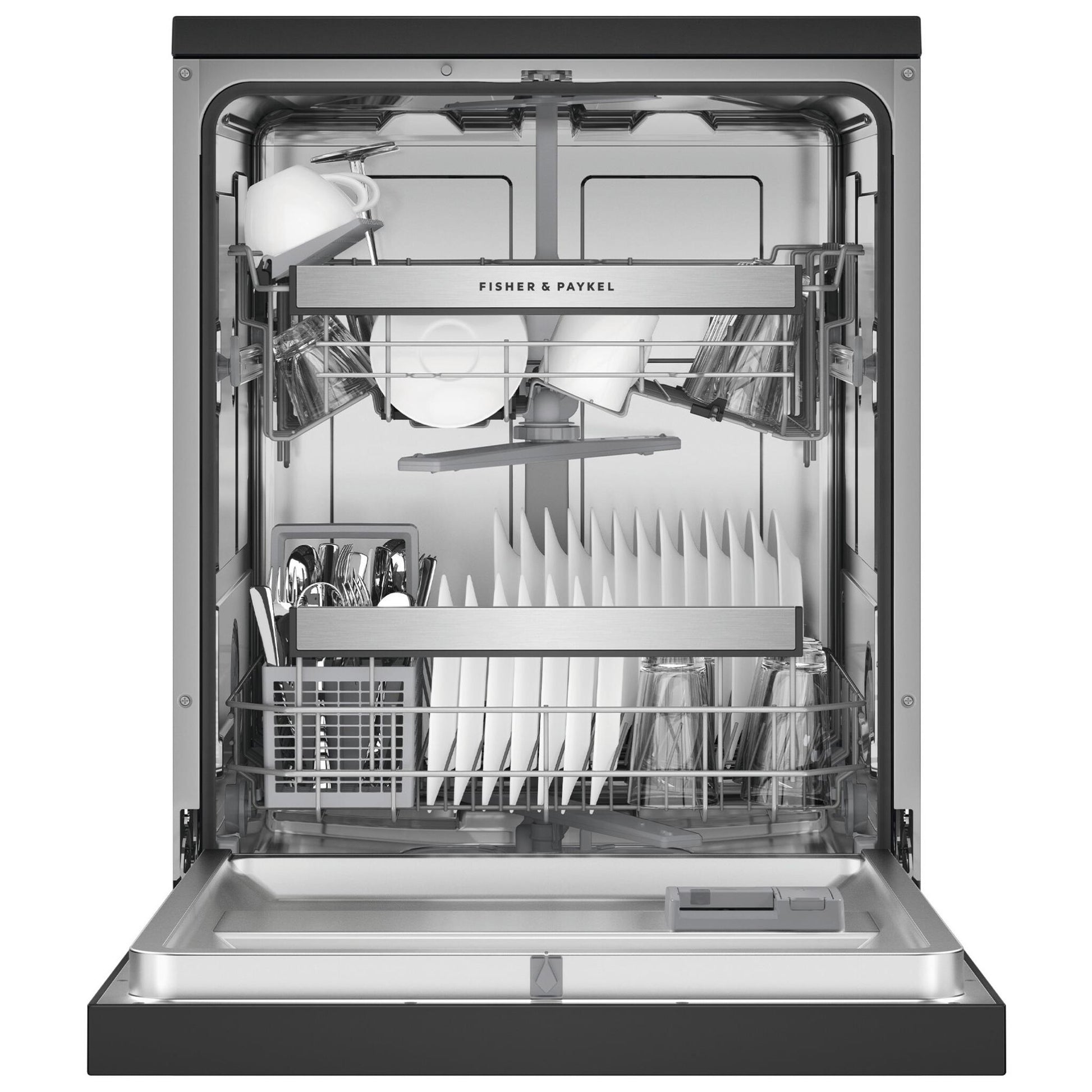 Fisher & Paykel DW60FC2B2 15-Place Setting Freestanding Dishwasher (Black Stainless Steel)