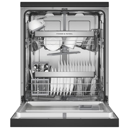 Fisher & Paykel DW60FC2B2 15-Place Setting Freestanding Dishwasher (Black Stainless Steel)