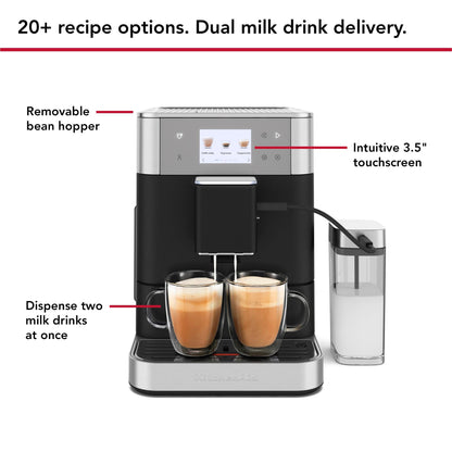 KitchenAid KF7 Fully Automatic Espresso Machine with Milk Container (Cast Iron)