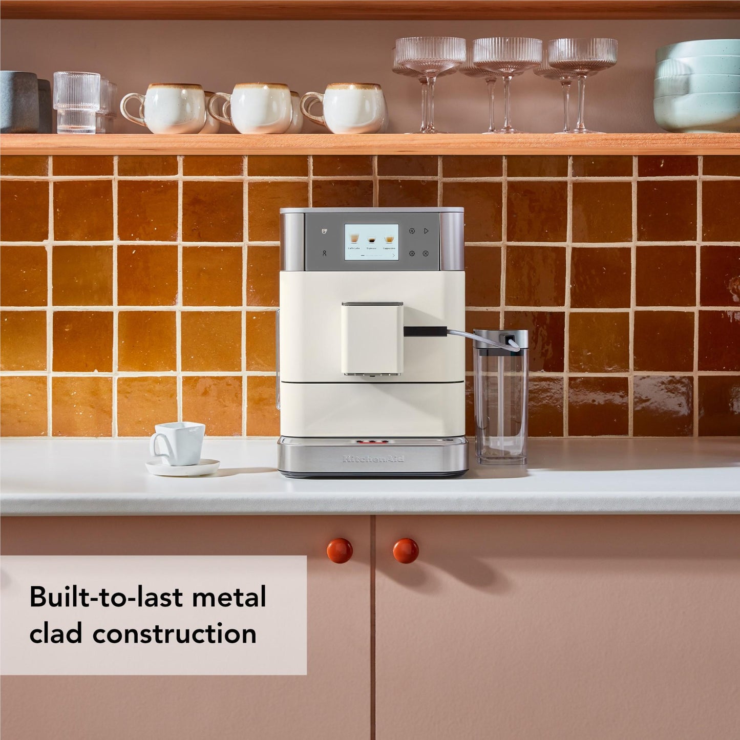 KitchenAid KF7 Fully Automatic Espresso Machine with Milk Container (Porcelain)