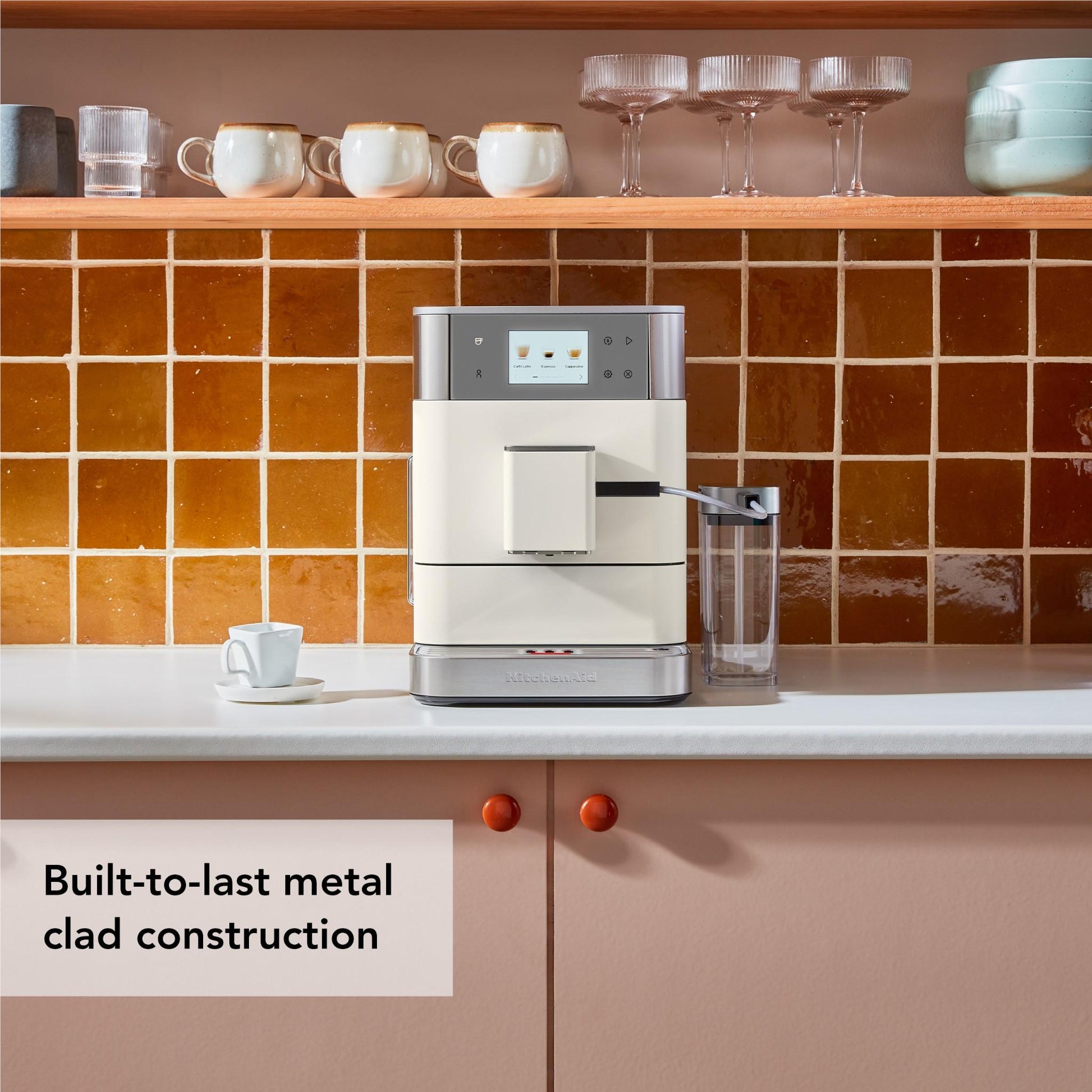 KitchenAid KF7 Fully Automatic Espresso Machine with Milk Container (Porcelain)
