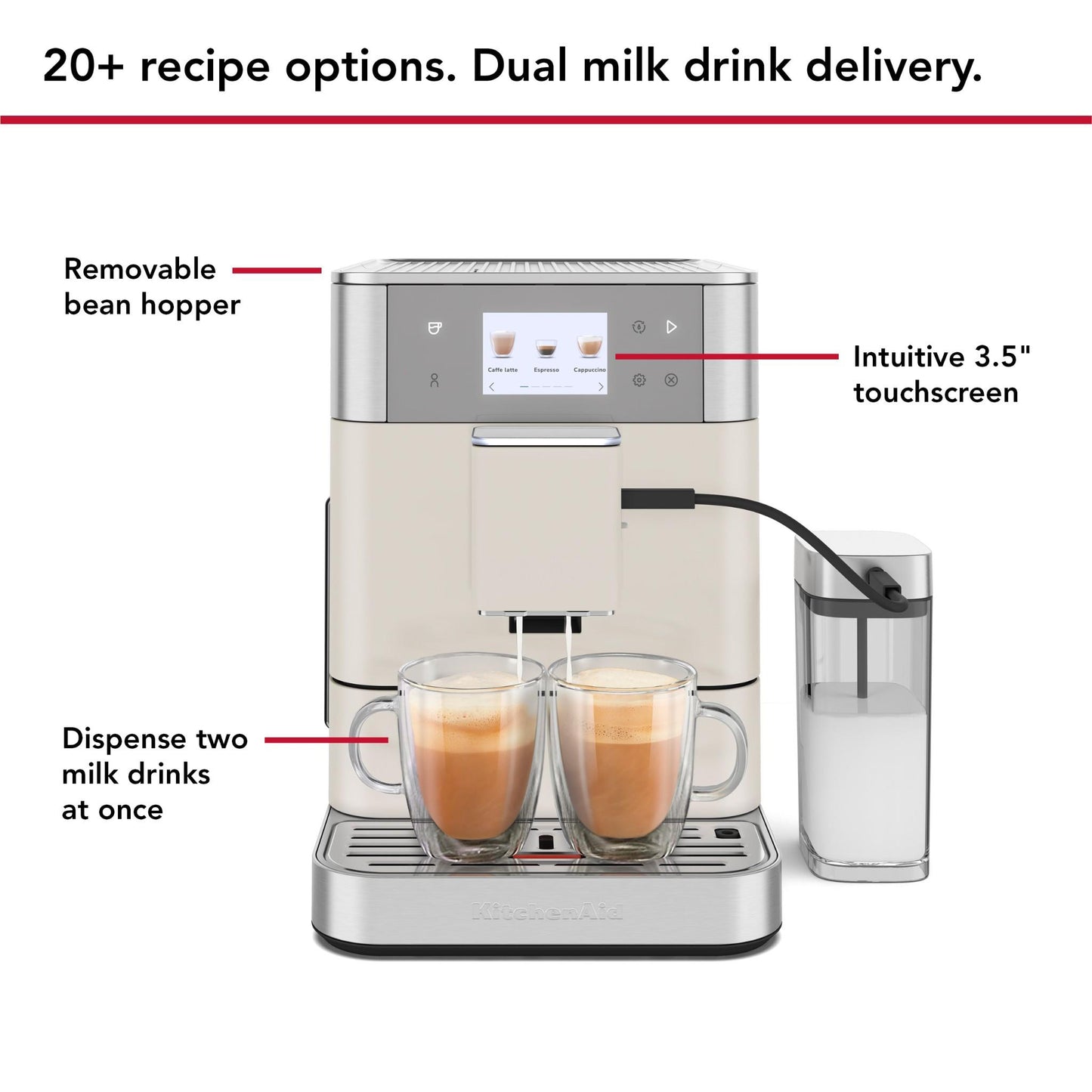 KitchenAid KF7 Fully Automatic Espresso Machine with Milk Container (Porcelain)