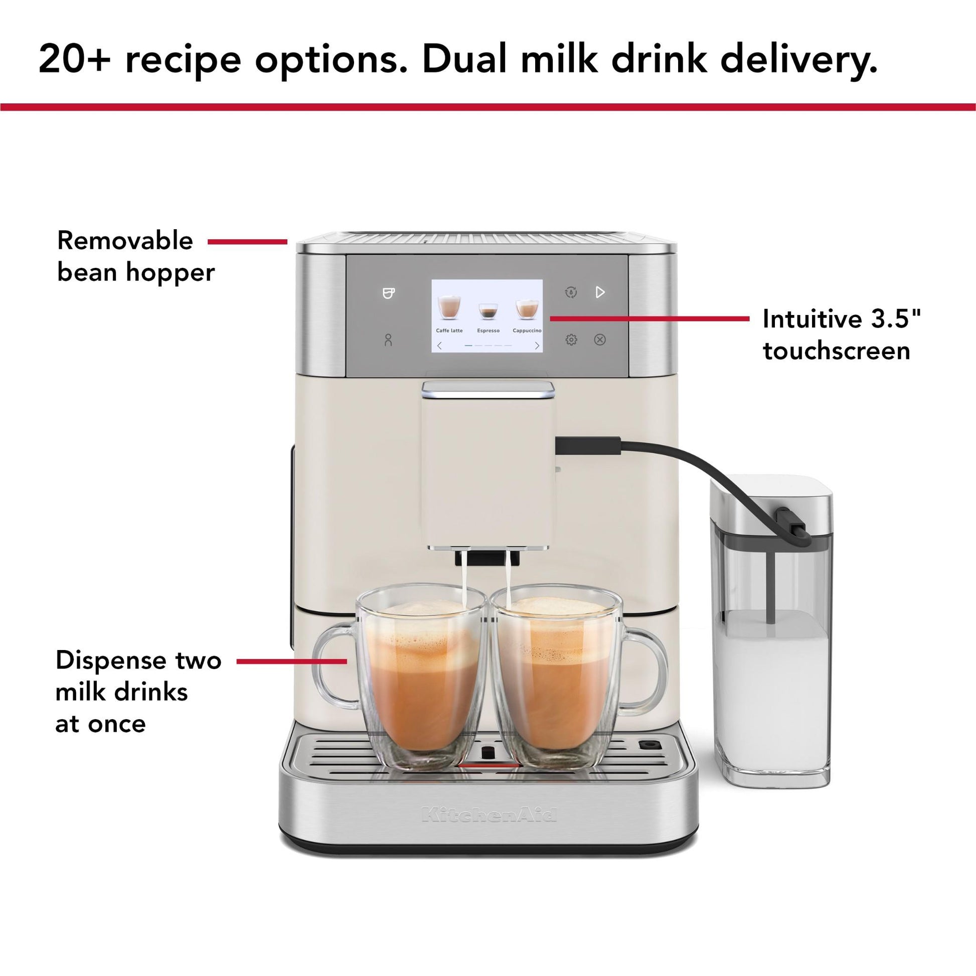 KitchenAid KF7 Fully Automatic Espresso Machine with Milk Container (Porcelain)