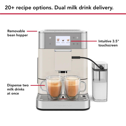 KitchenAid KF7 Fully Automatic Espresso Machine with Milk Container (Porcelain)