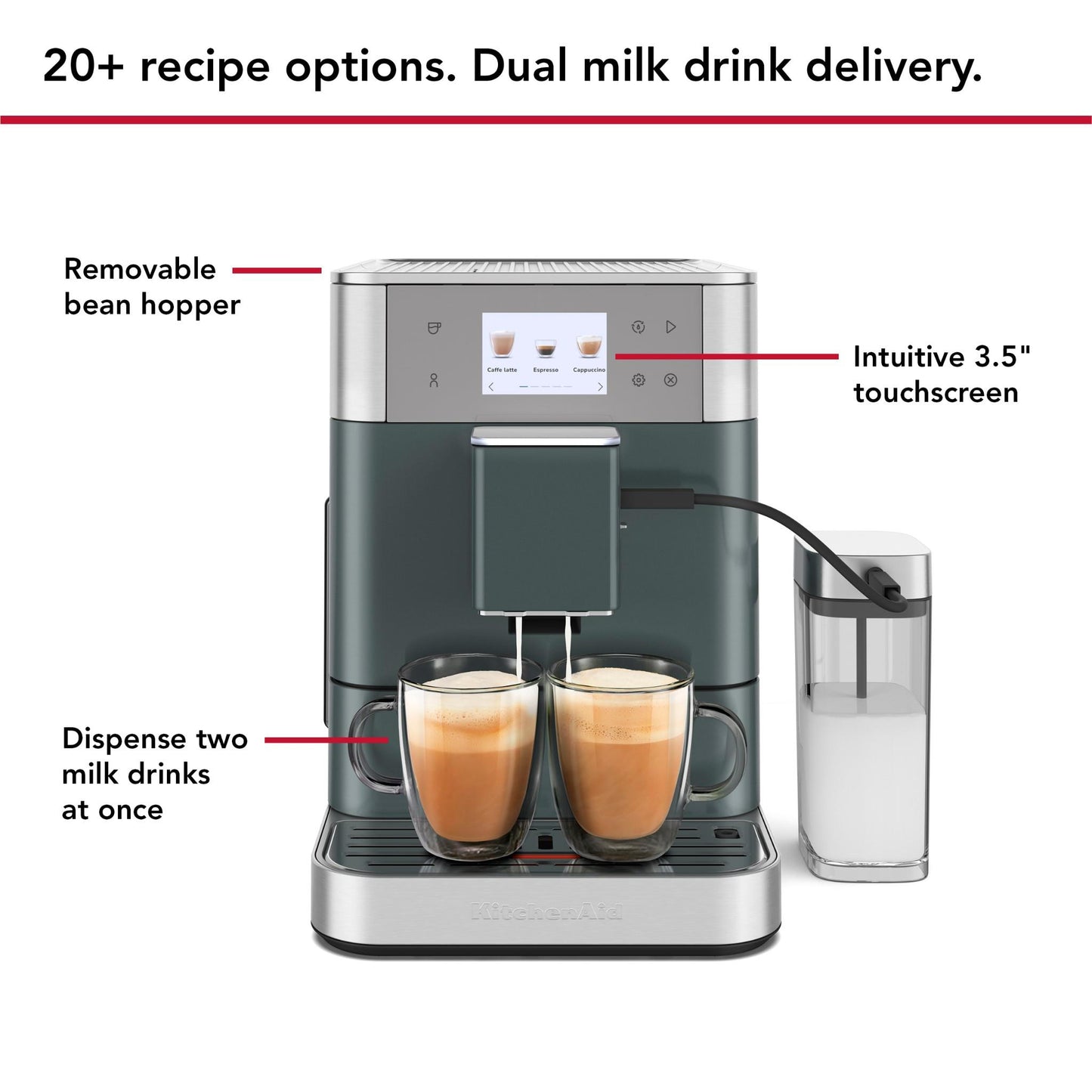 KitchenAid KF7 Fully Automatic Espresso Machine with Milk Container (Juniper)