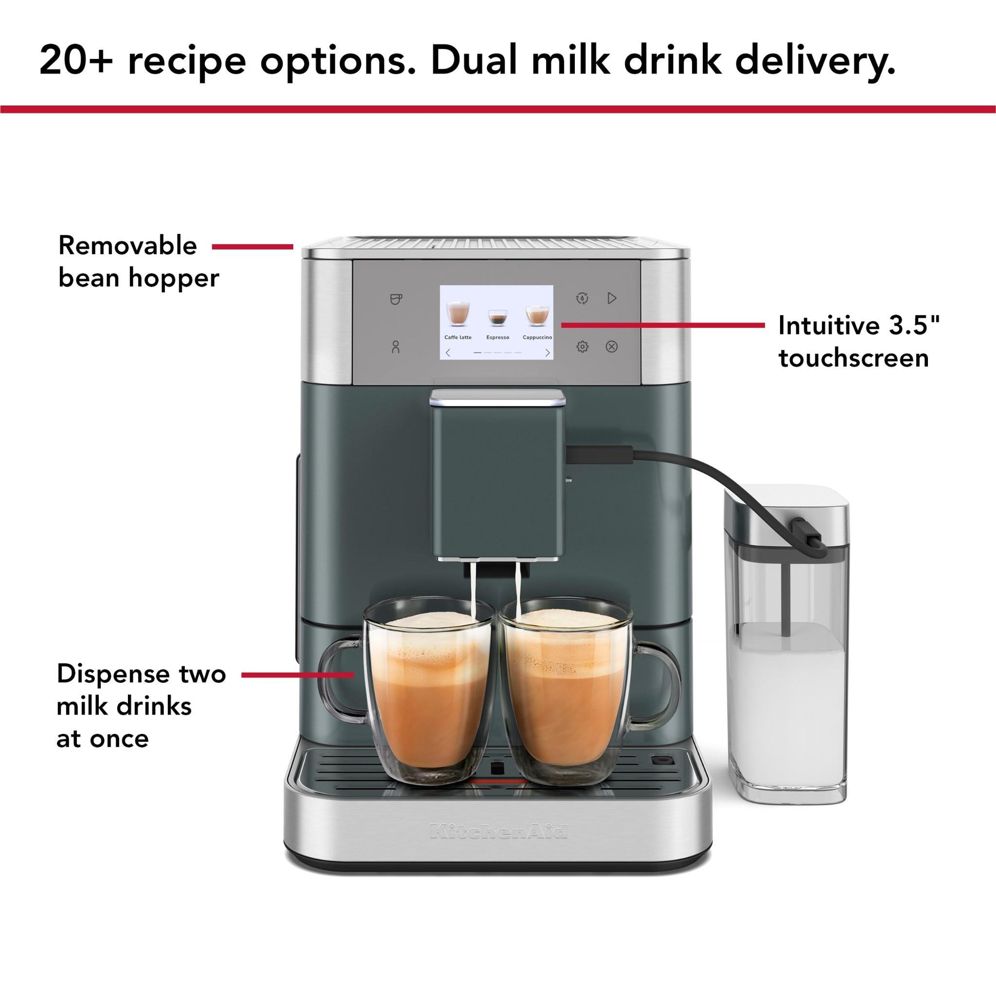 KitchenAid KF7 Fully Automatic Espresso Machine with Milk Container (Juniper)
