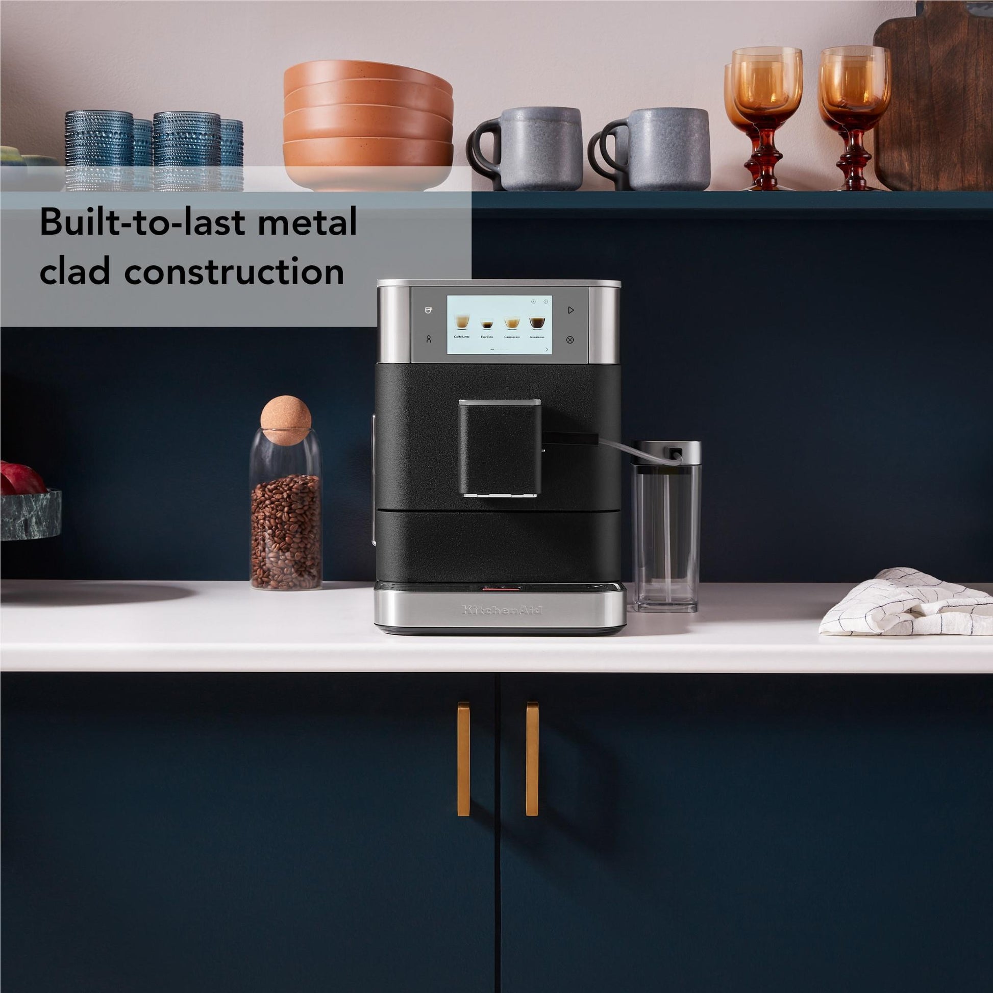 KitchenAid KF8 Fully Automatic Espresso Machine with Milk Container (Cast Iron)