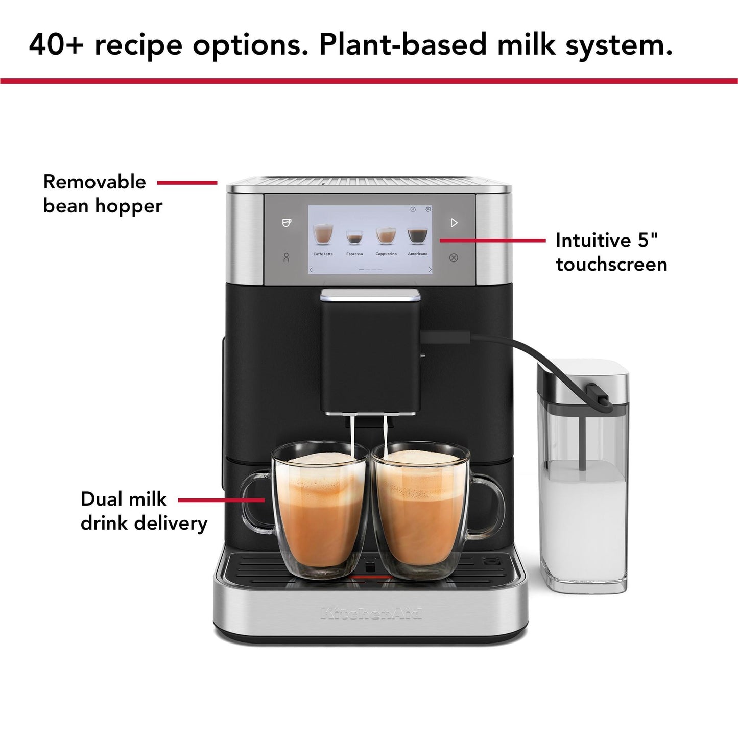 KitchenAid KF8 Fully Automatic Espresso Machine with Milk Container (Cast Iron)