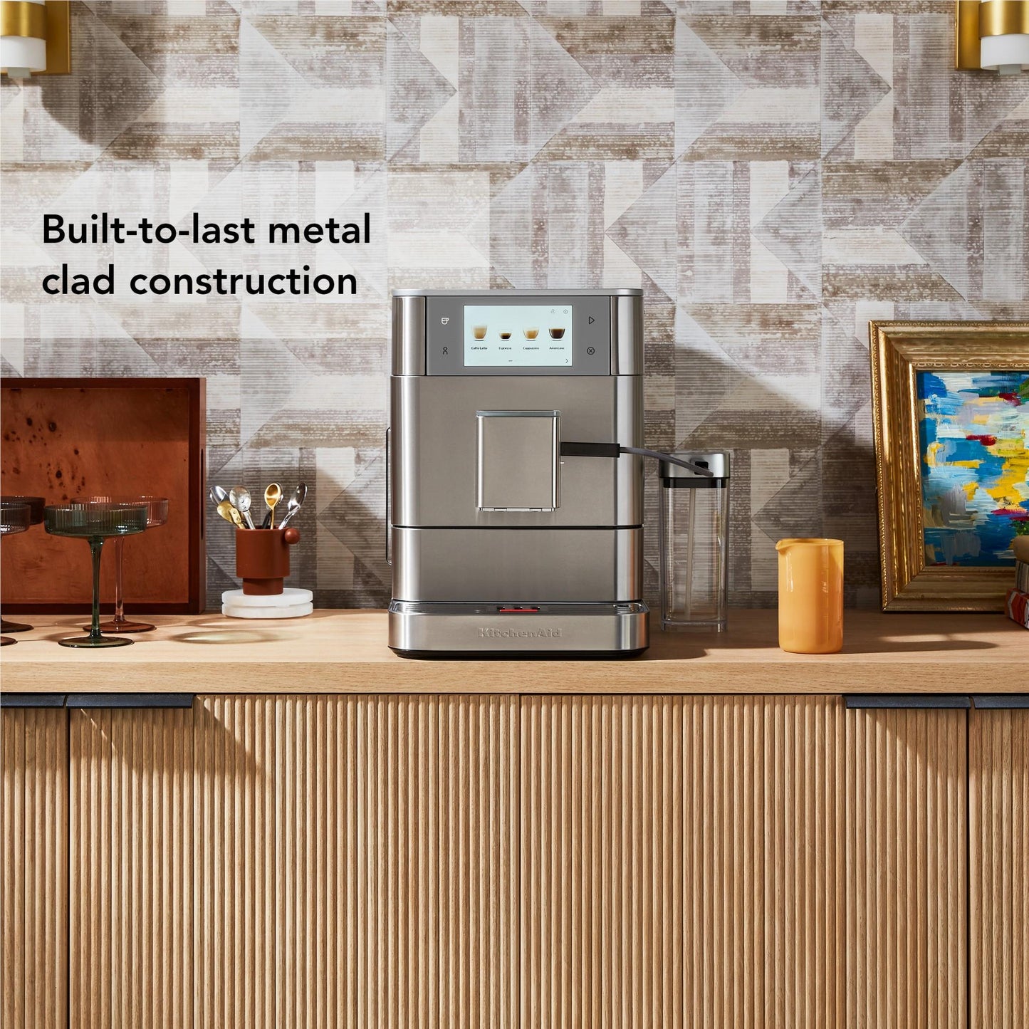 KitchenAid KF8 Fully Automatic Espresso Machine with Milk Container (Steel)
