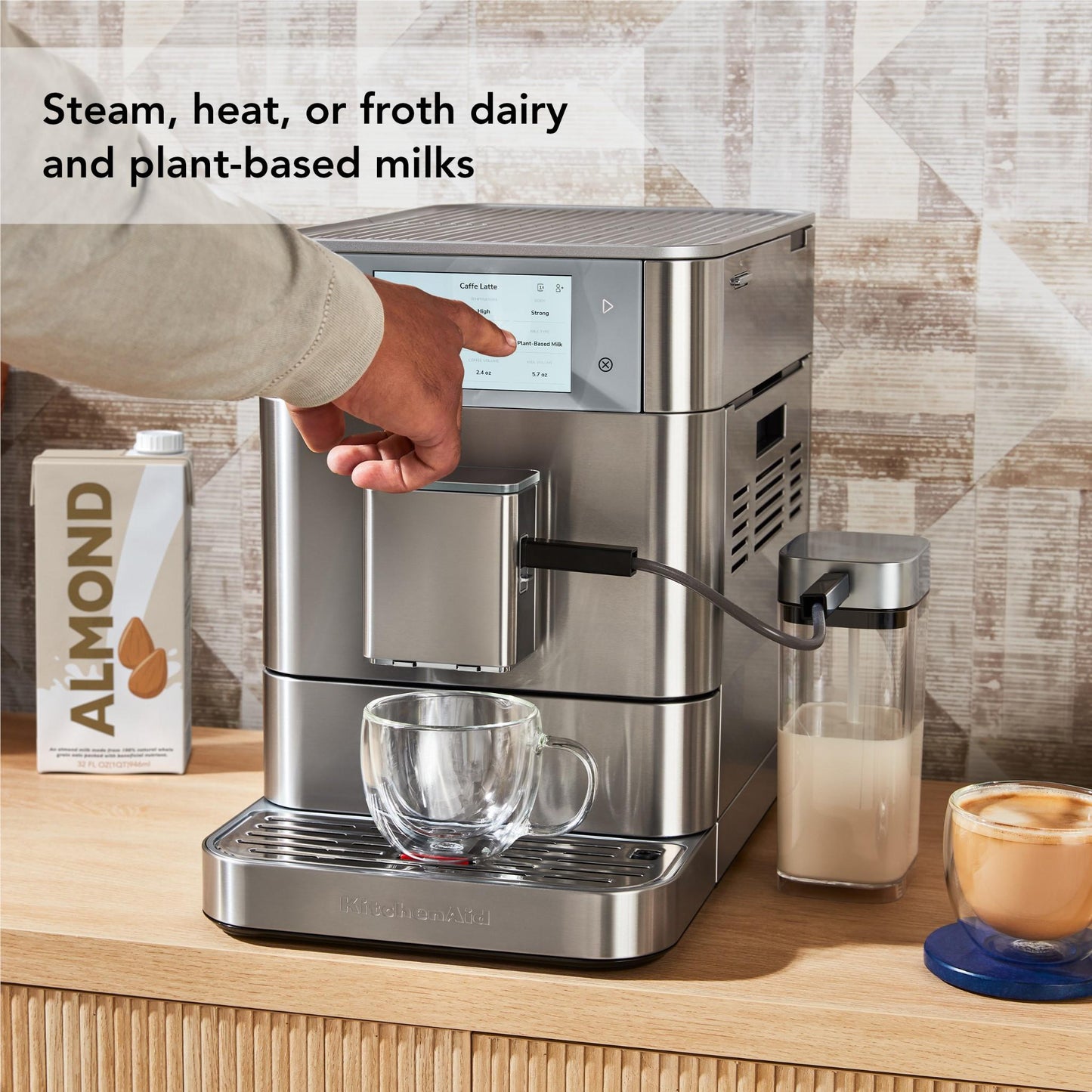 KitchenAid KF8 Fully Automatic Espresso Machine with Milk Container (Steel)