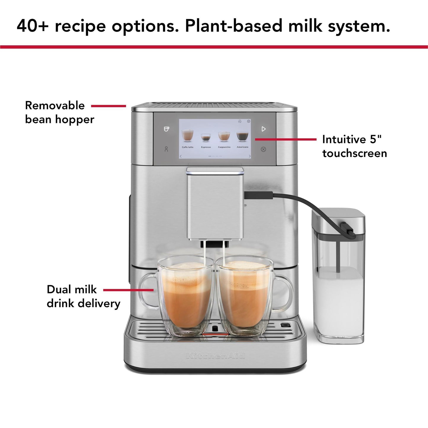 KitchenAid KF8 Fully Automatic Espresso Machine with Milk Container (Steel)