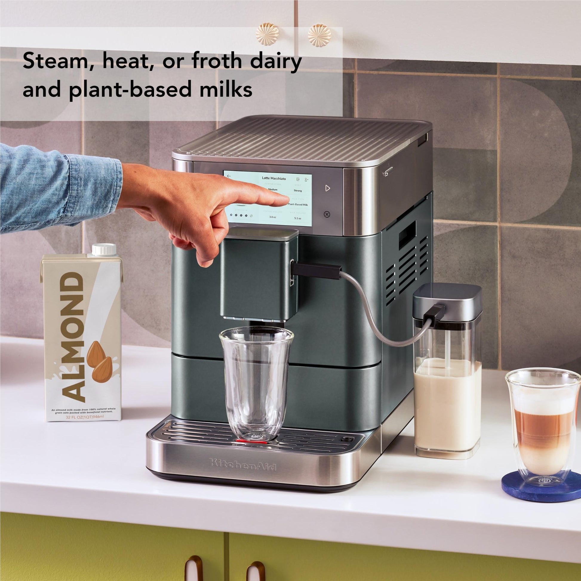 KitchenAid KF8 Fully Automatic Espresso Machine with Milk Container (Juniper)