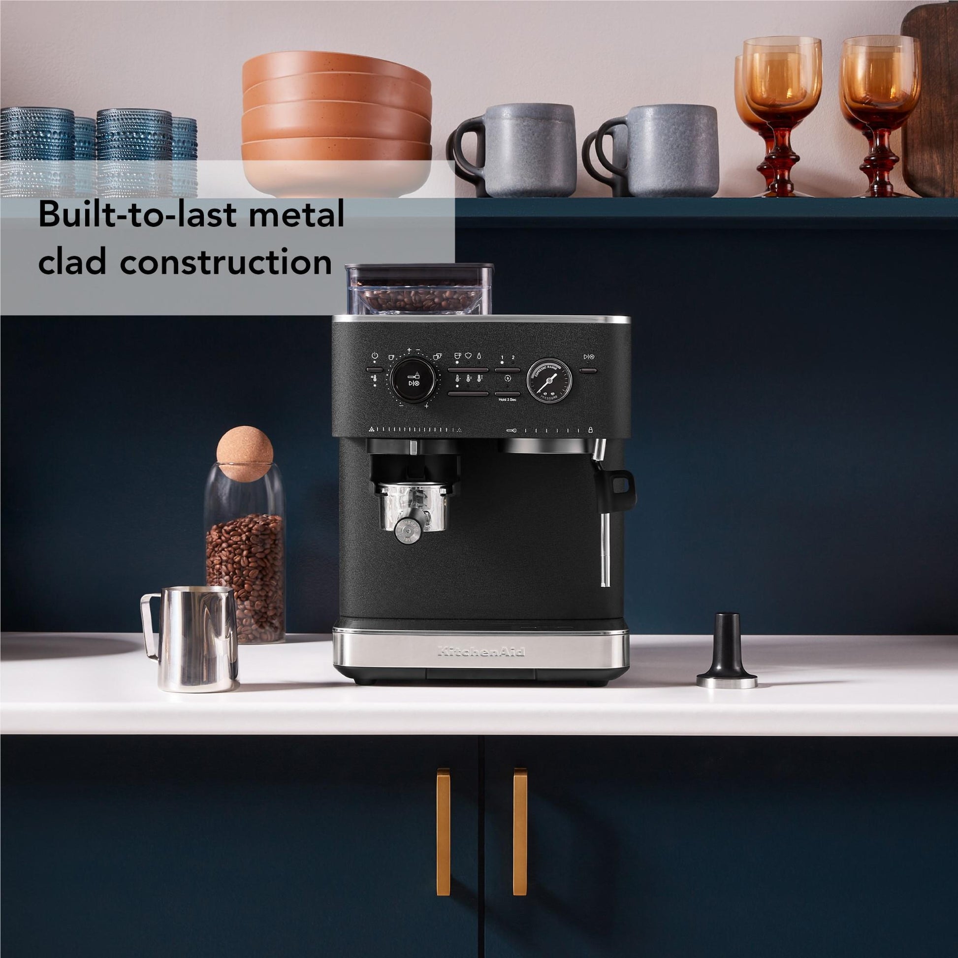KitchenAid KES6551 Semi Automatic Espresso Machine with Burr Grinder (Cast Iron)