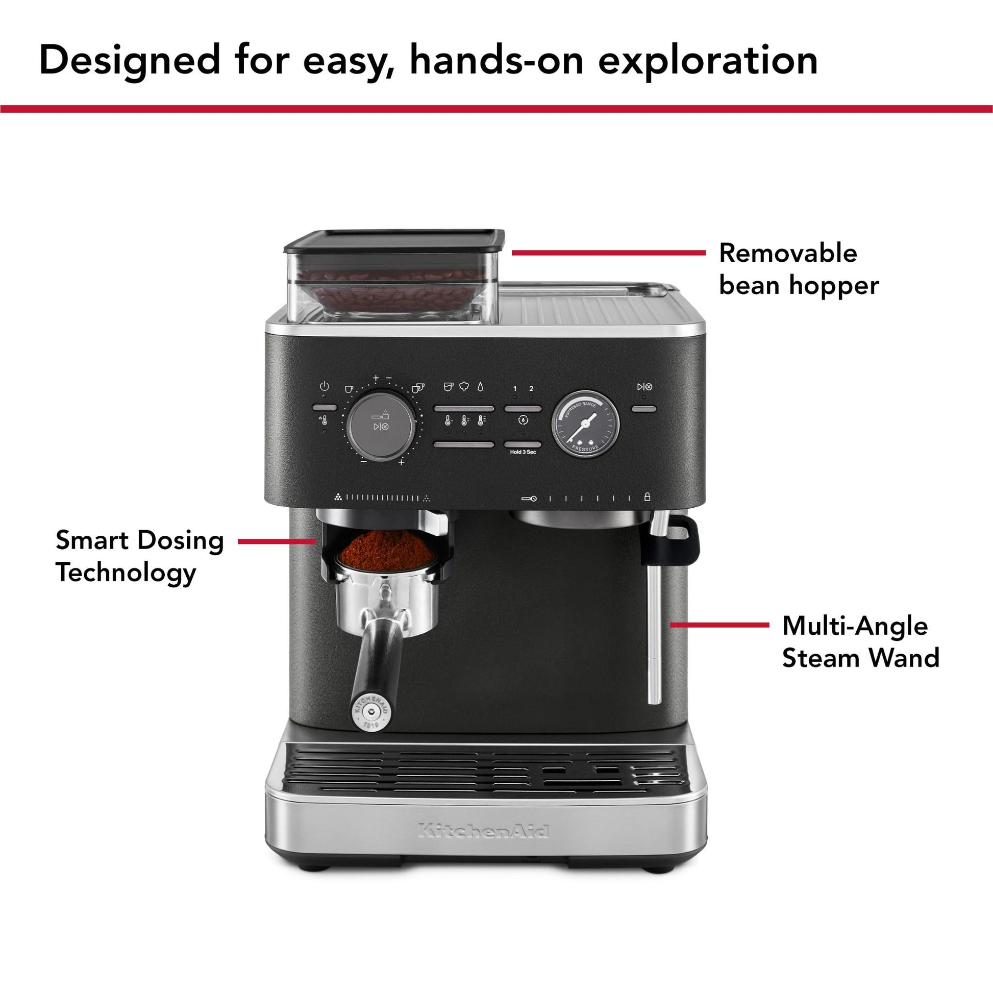 KitchenAid KES6551 Semi Automatic Espresso Machine with Burr Grinder (Cast Iron)