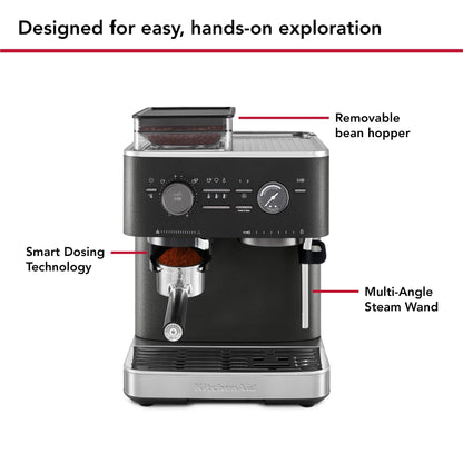 KitchenAid KES6551 Semi Automatic Espresso Machine with Burr Grinder (Cast Iron)