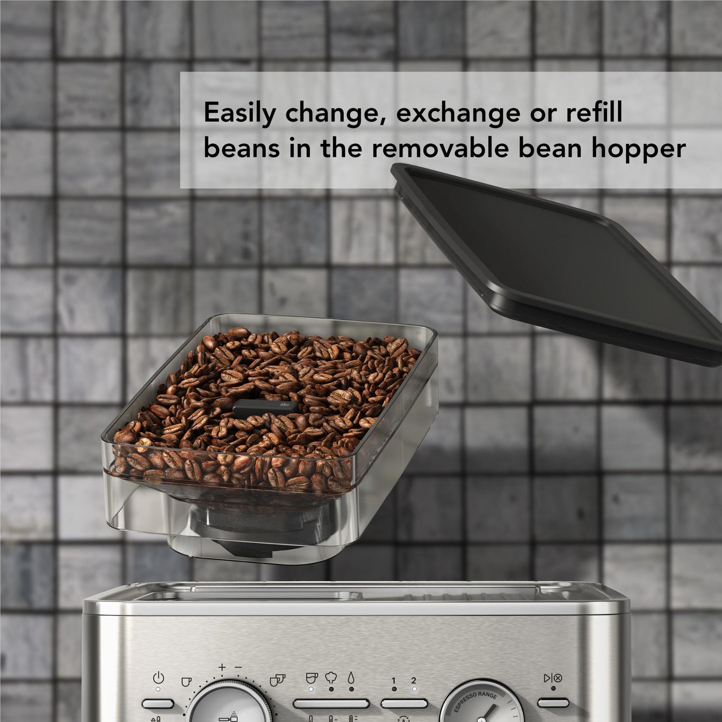 KitchenAid KES6551 Semi Automatic Espresso Machine with Burr Grinder (Steel)