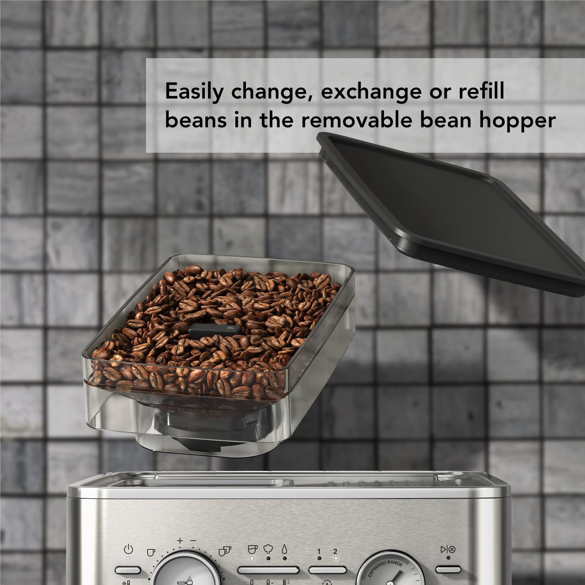 KitchenAid KES6551 Semi Automatic Espresso Machine with Burr Grinder (Steel)