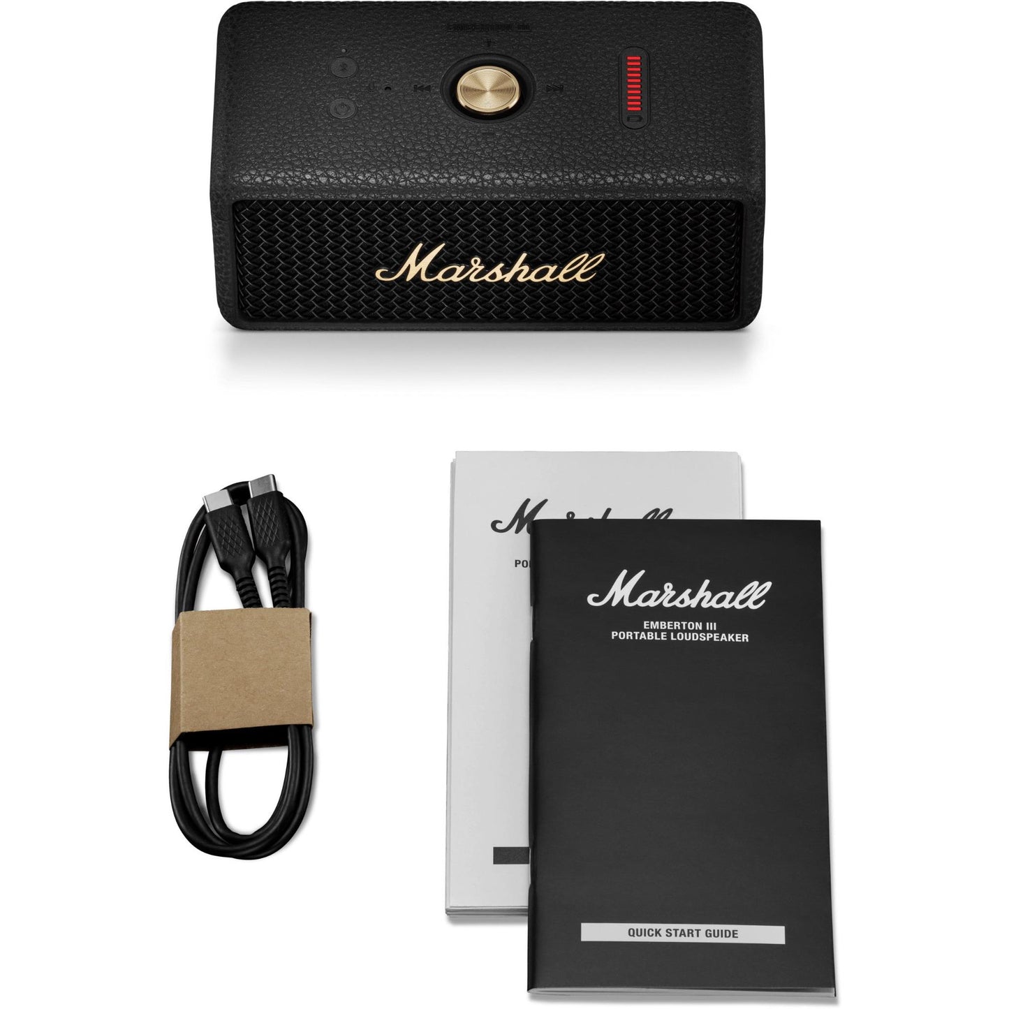 Marshall Emberton III Portable Bluetooth Speaker (Black & Brass)