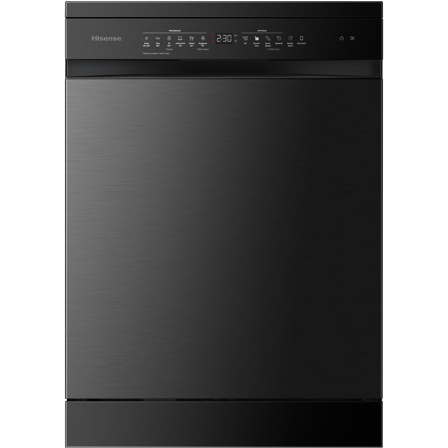 Hisense HSAP16FB 16-Place Setting Freestanding Dishwasher (Black Steel)