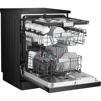 Hisense HSAP16FB 16-Place Setting Freestanding Dishwasher (Black Steel)