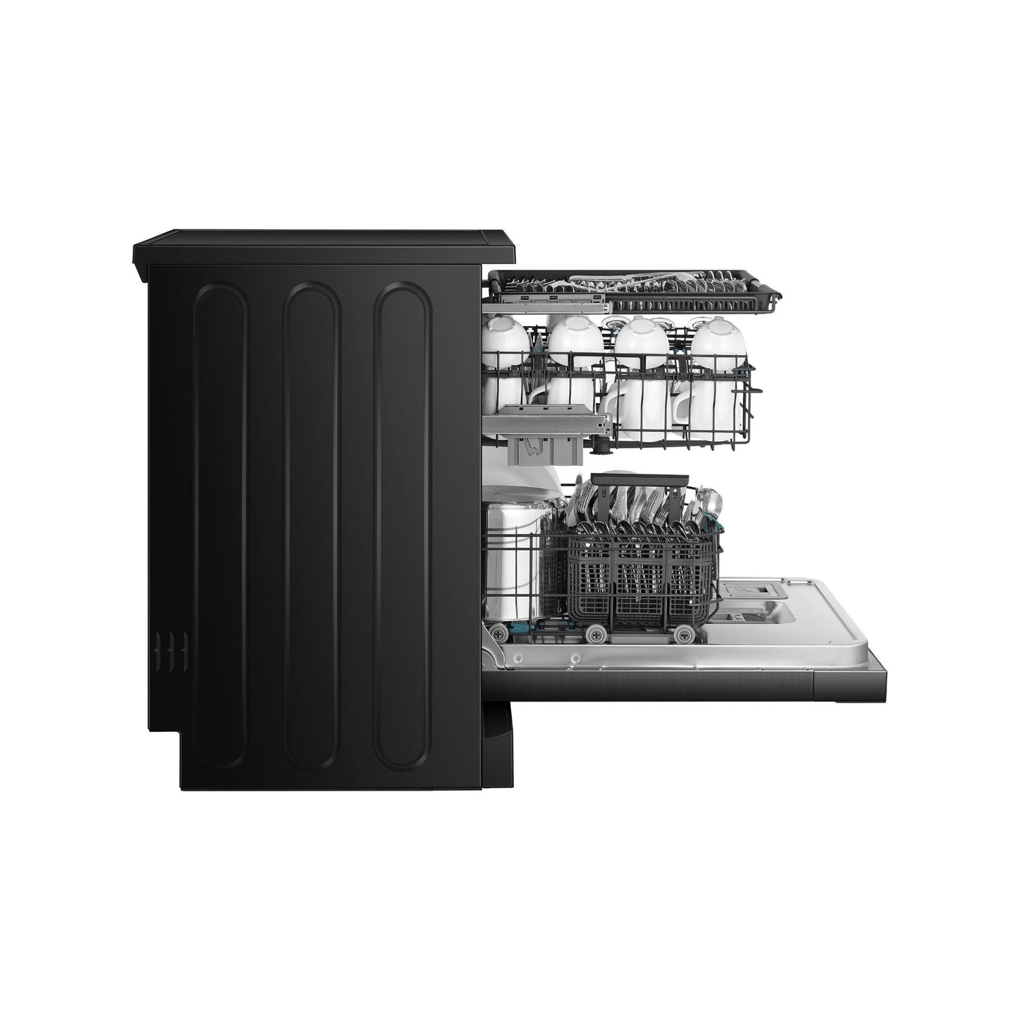 Hisense HSAP16FB 16-Place Setting Freestanding Dishwasher (Black Steel)