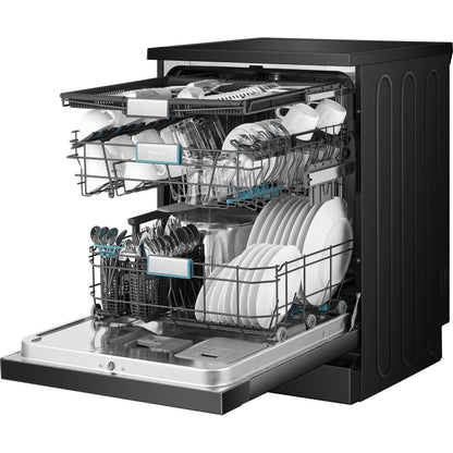 Hisense HSAP16FB 16-Place Setting Freestanding Dishwasher (Black Steel)