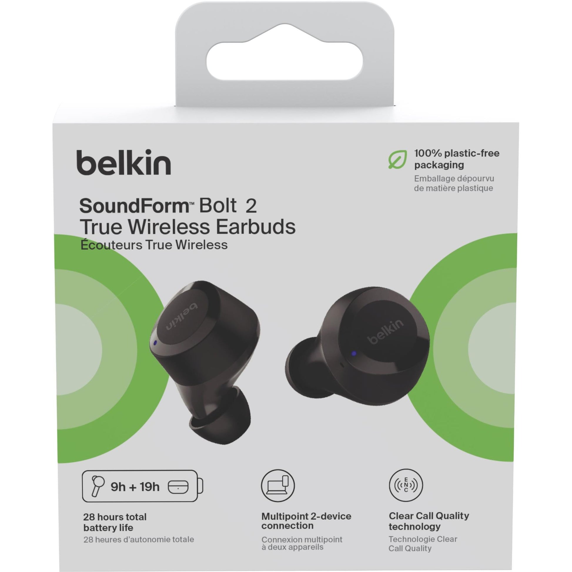 Belkin SoundForm Bolt 2 True Wireless In-Ear Headphones (Black)
