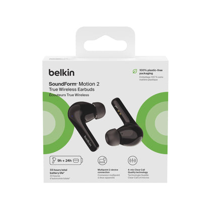 Belkin SoundForm Motion 2 True Wireless Headphones (Black)