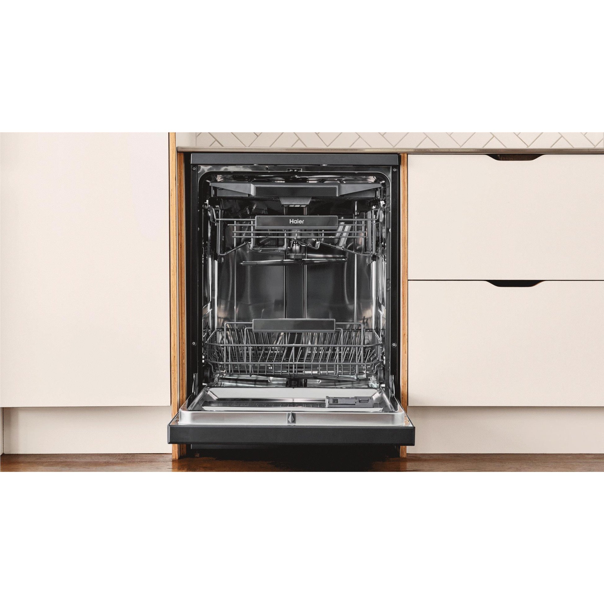 Haier HDW15U3B1 15-Place Setting Built Under Dishwasher (Black)