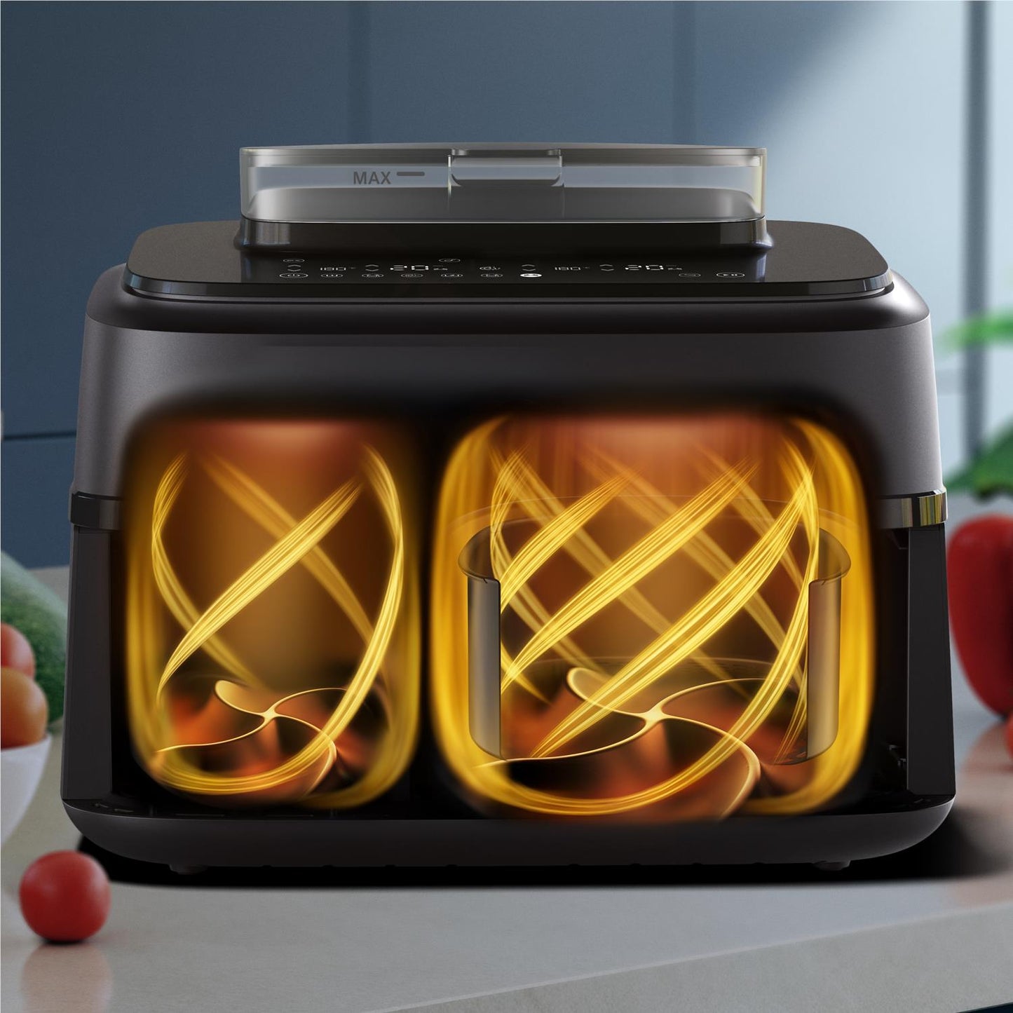 Philips 5000 Series 9L Dual Basket Airfryer XXL Steam (Black)