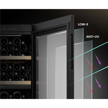 Hisense HRWC108B 108-Botttle Dual-Zone Wine Cabinet