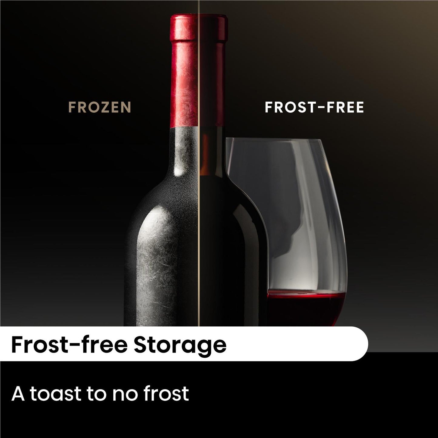 Hisense HRWC108B 108-Botttle Dual-Zone Wine Cabinet