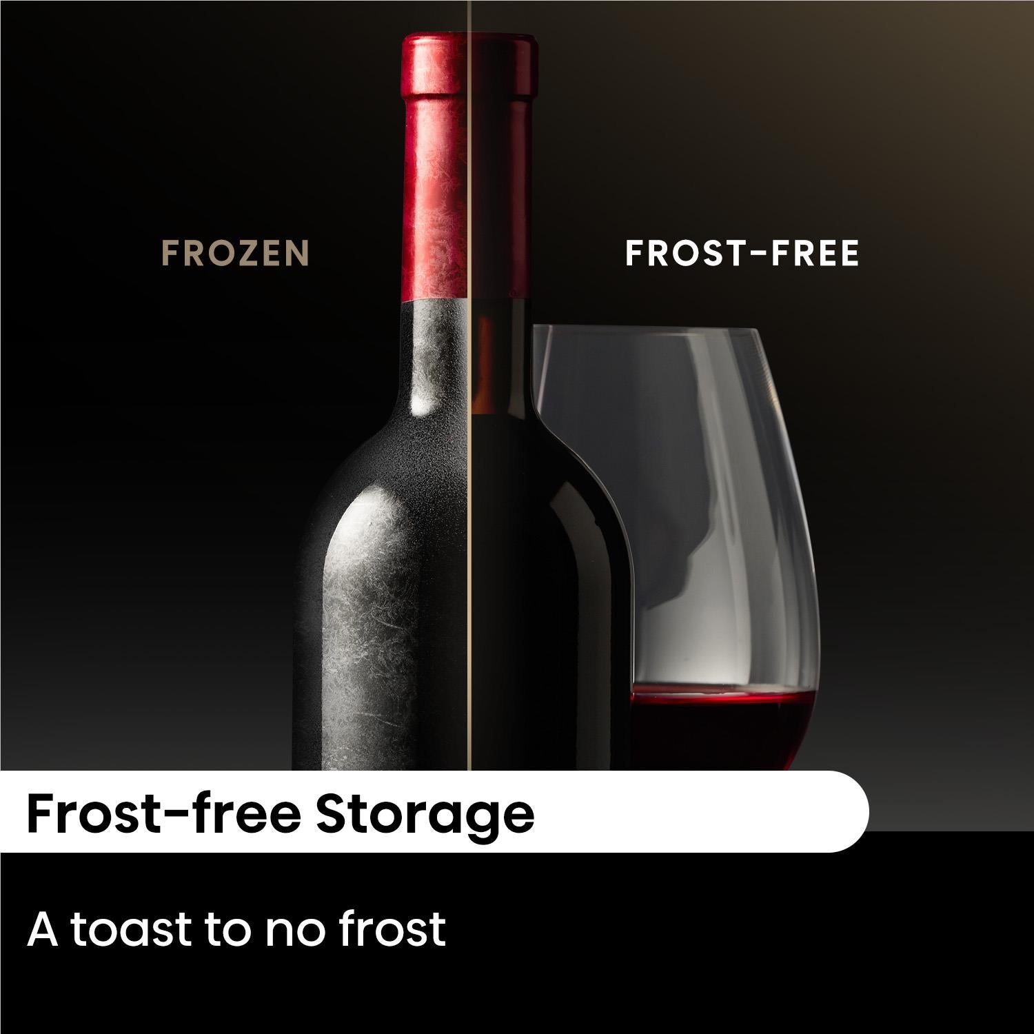 Hisense HRWC108B 108-Botttle Dual-Zone Wine Cabinet