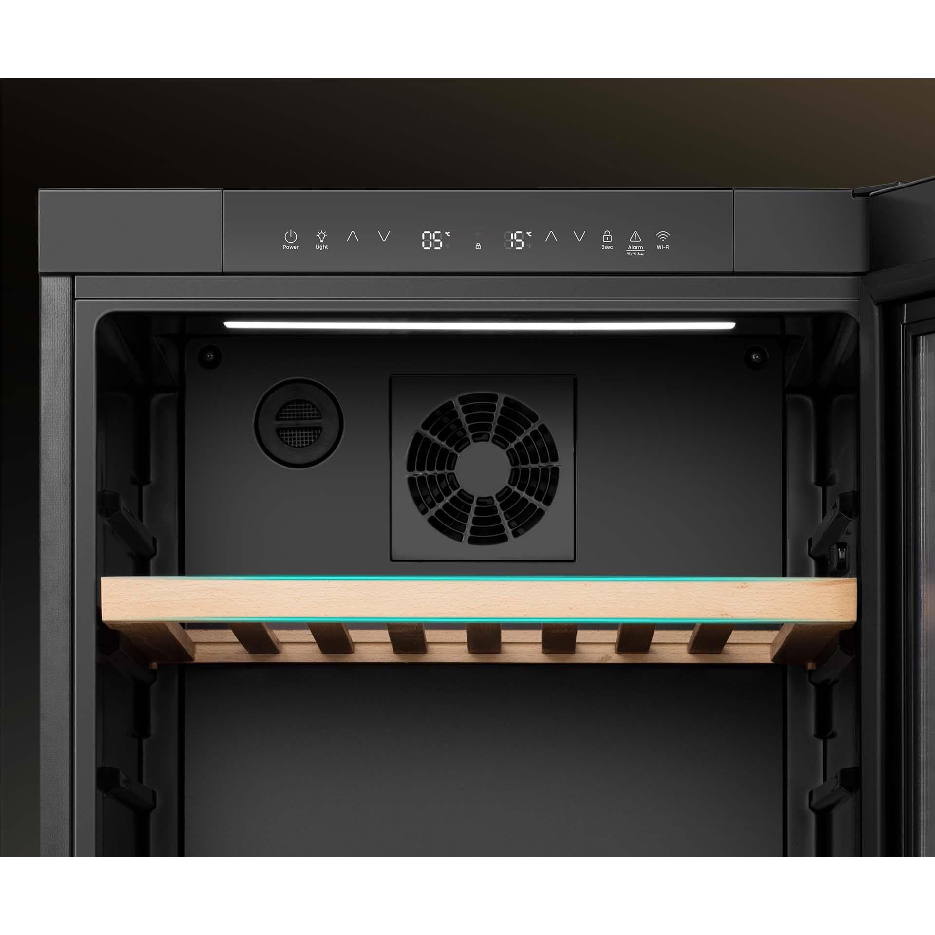Hisense HRWC108B 108-Botttle Dual-Zone Wine Cabinet