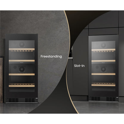 Hisense HRWC108B 108-Botttle Dual-Zone Wine Cabinet