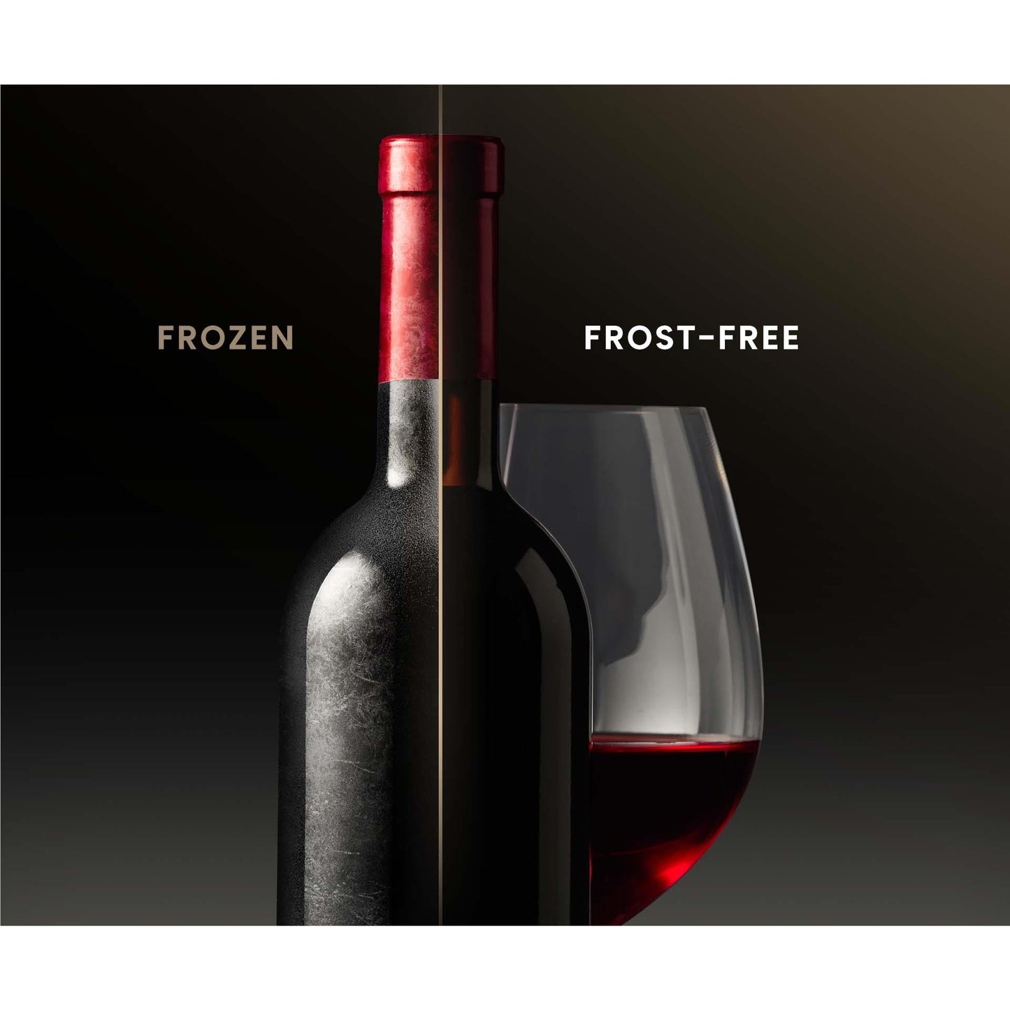 Hisense HRWC108B 108-Botttle Dual-Zone Wine Cabinet