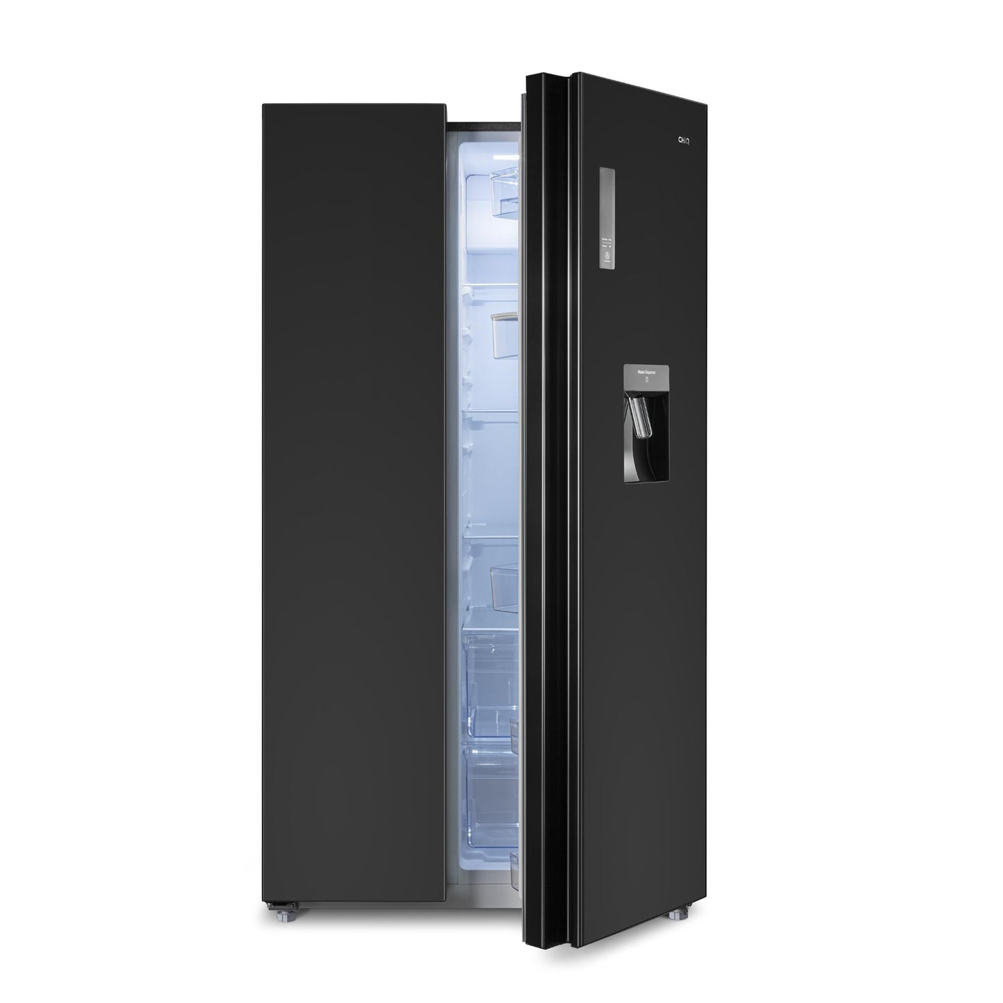 CHiQ CSS556NBD4E 559L Side By Side Fridge (Black)