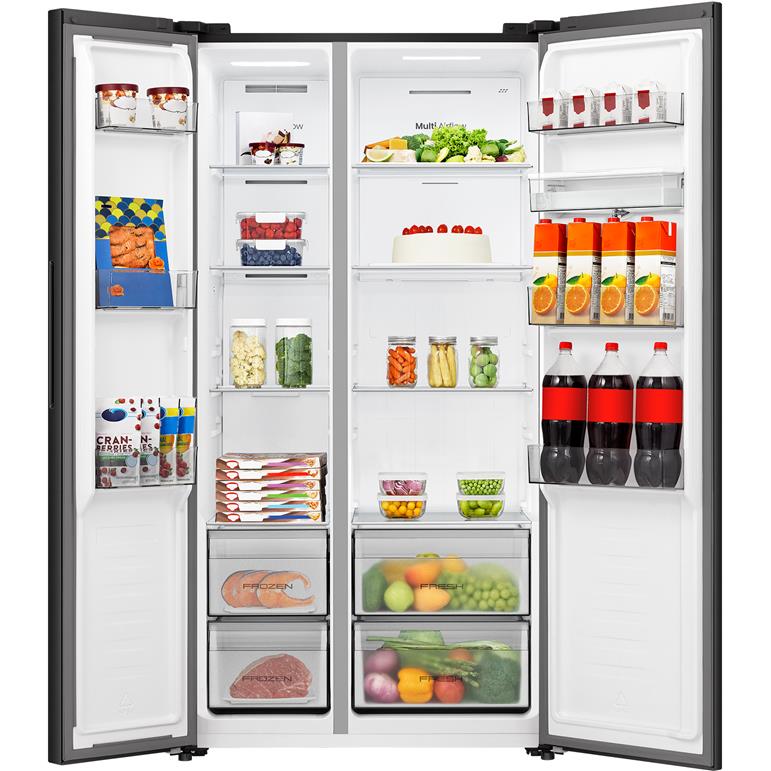 Hisense HRSBS540BW 541L PureFlat Side by Side Refrigerator (Black)