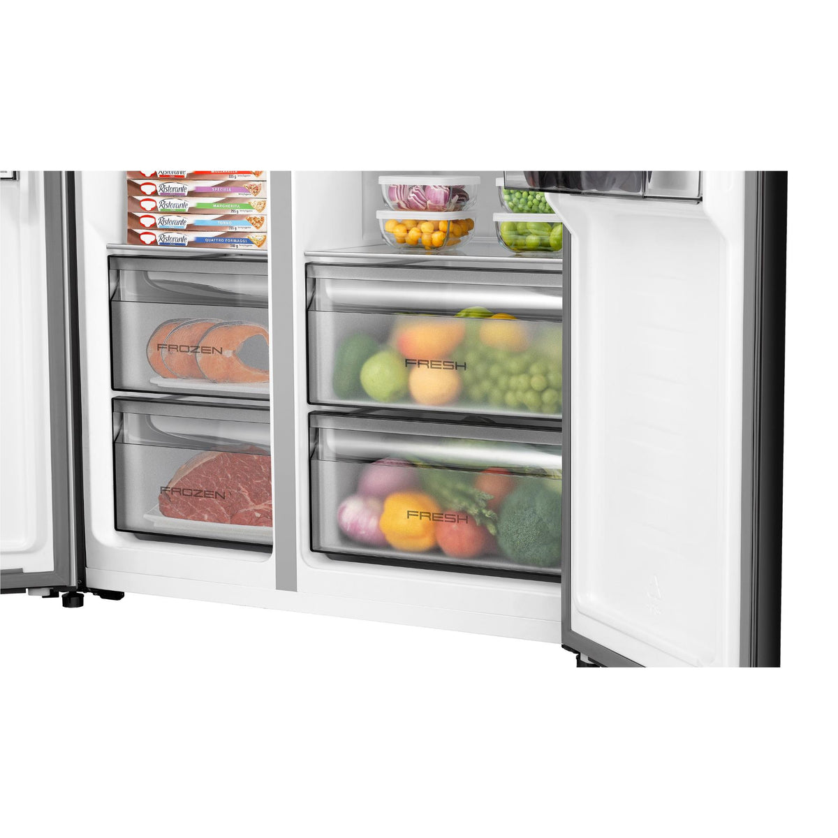 Hisense HRSBS540BW 541L PureFlat Side by Side Refrigerator (Black)