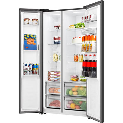 Hisense HRSBS540BW 541L PureFlat Side by Side Refrigerator (Black)