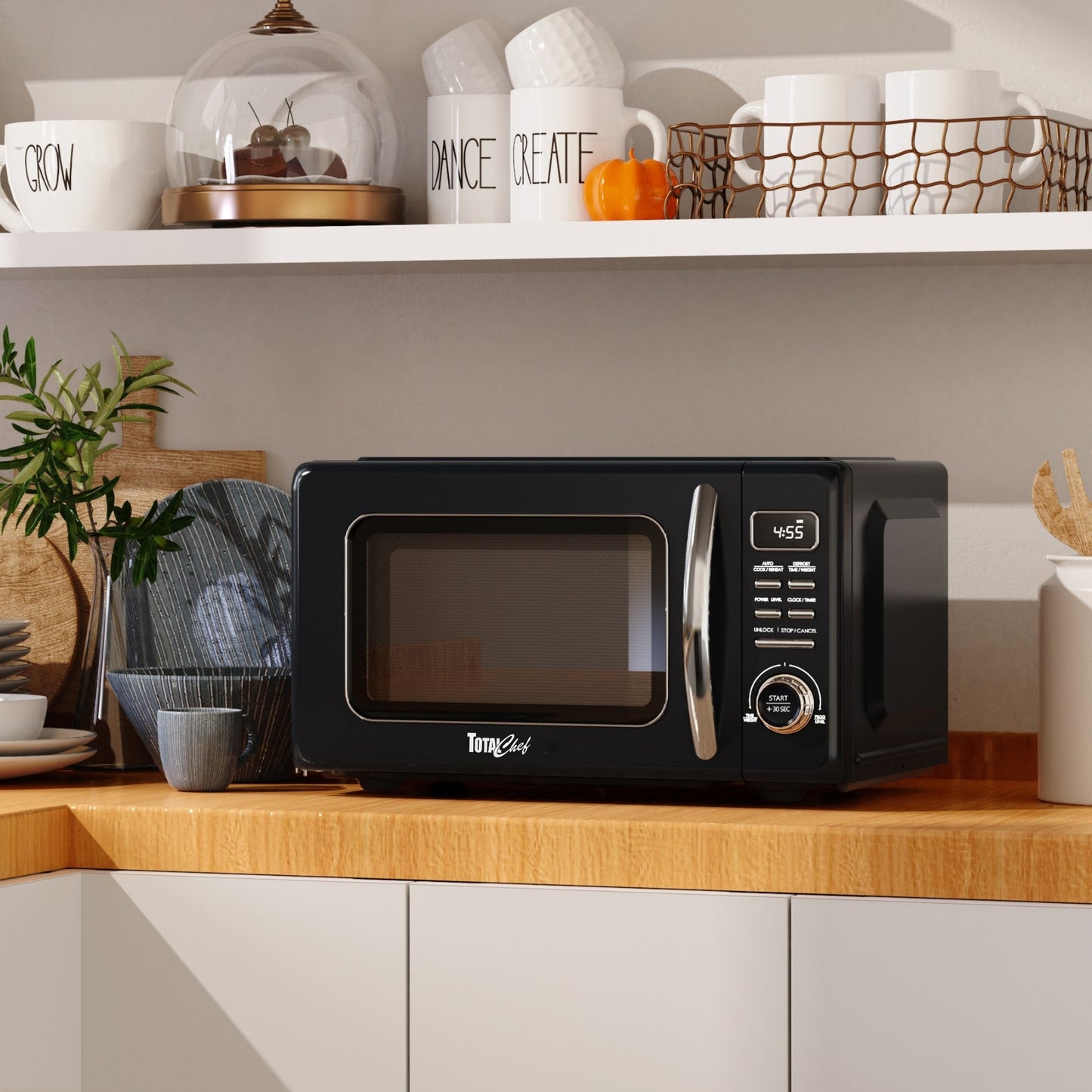 Total Chef Retro Microwave 25L Black