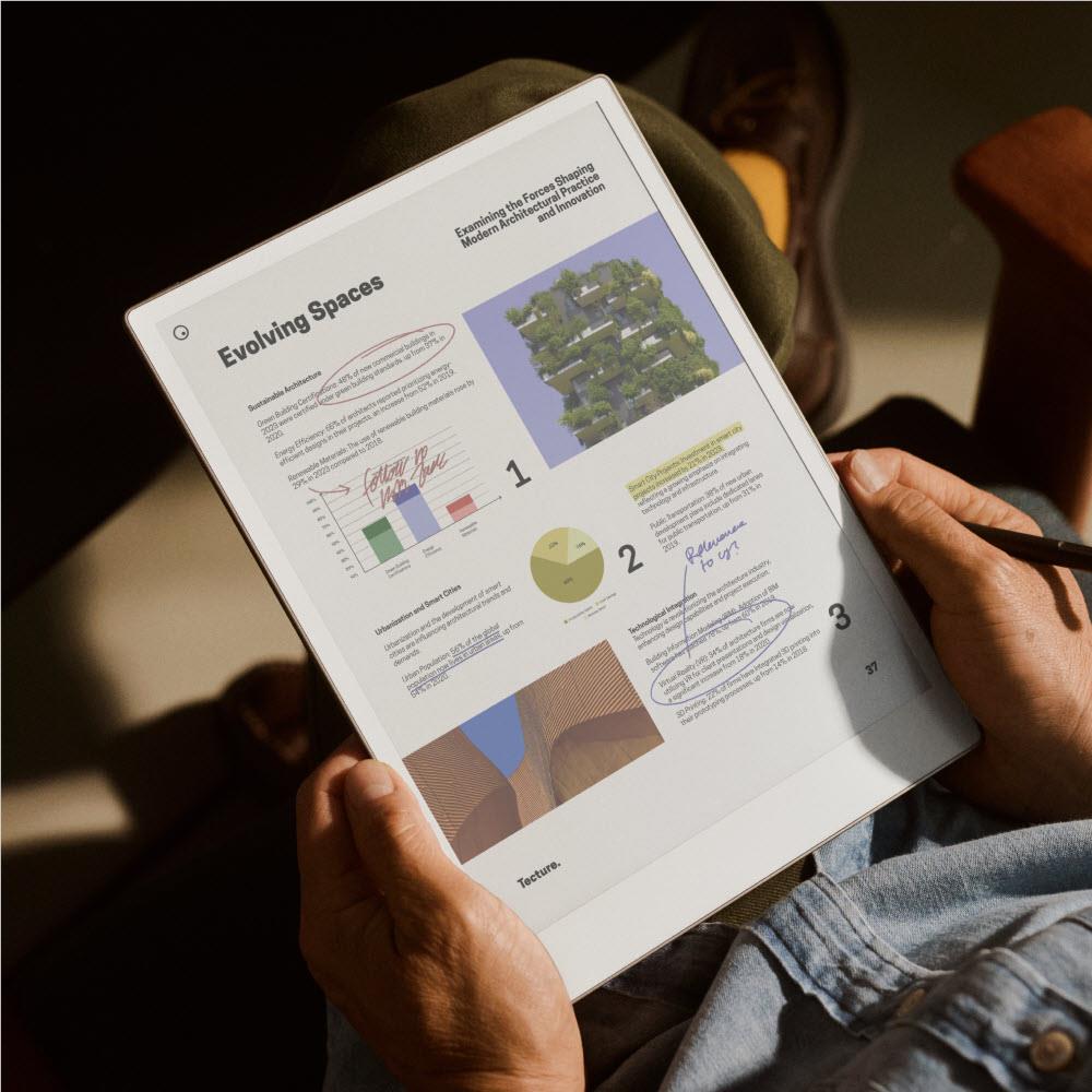 reMarkable Paper Pro with MarkerPlus and BookFolio Pro Leather (Black)