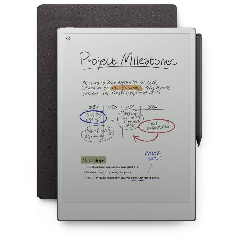 reMarkable Paper Pro with MarkerPlus and Book Folio Pro (Basalt)