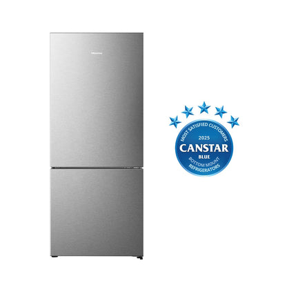 Hisense HRBM418S 417L PureFlat Bottom Mount Refrigerator (Silver)